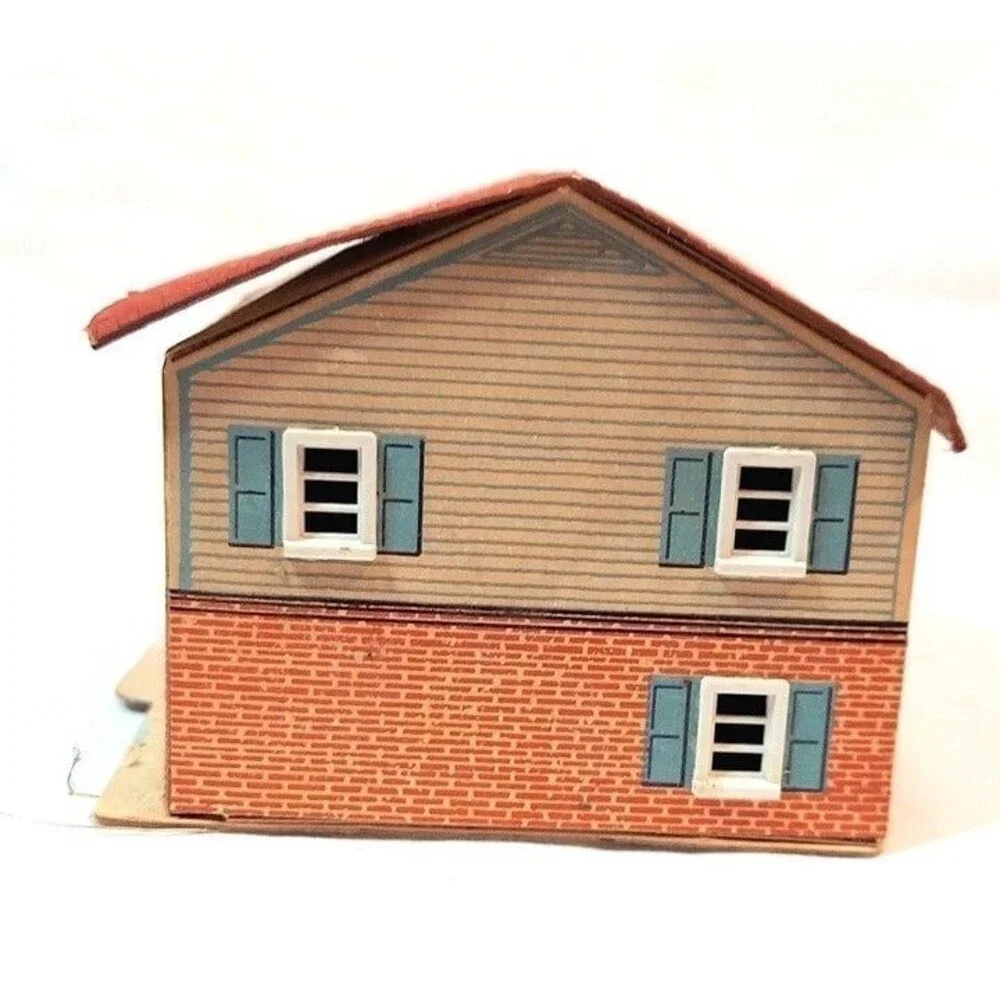Split Level Houses Lot of 2 HO 1950s Cardboard Vintage IDEAL Models?